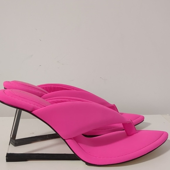 Good American pink Barbie core mules - Picture 1 of 7